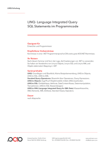 LINQ- Language Integrated Query SQL Statements - Das SAB-Team