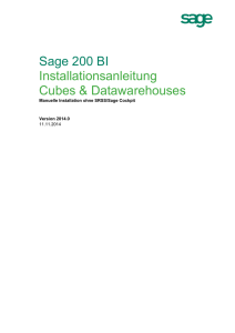 Sage 200 BI Installationsanleitung Cubes