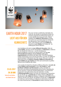 Fakten zur Earth Hour - Österreichischer Gemeindebund