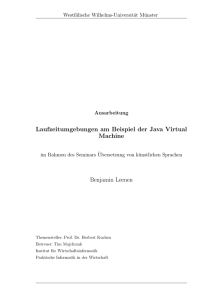 Laufzeitumgebungen am Beispiel der Java Virtual Machine