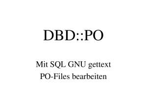Mit SQL GNU gettext PO