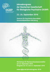 22.-24. September 2016 - Deutsche Gesellschaft für Biologische