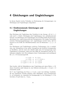 4 Gleichungen und Ungleichungen - Wiwi Uni