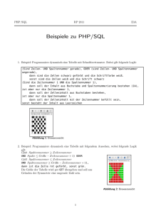 Beispiele zu PHP/SQL