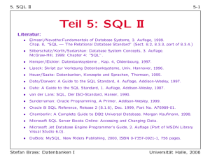 Teil 5: SQL II