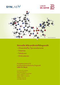 Sinnvolle Mikronährstoffdiagnostik · Mineralstoffe/Spurenelemente