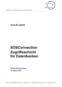 SOSConnection Zugriffsschicht für Datenbanken - SOS