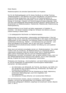 Medienkompetenz als zentrales Operationsfeld von Projekten