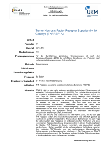Tumor Necrosis Factor Receptor Superfamily 1A Genotyp