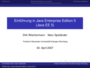 Einführung in Java EE 5 - Informatik 11 - Friedrich