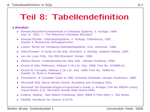 Teil 8: Tabellendefinition