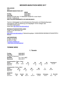 MESSIER-MARATHON MÄRZ 2017 1. Termin