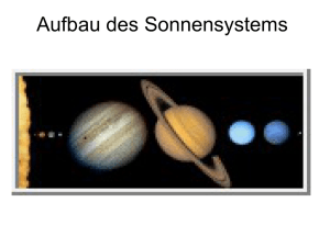 Aufbau des Sonnensystems