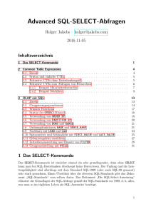 Advanced SQL-SELECT-Abfragen