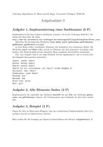 Aufgabenblatt 9 - Universität Tübingen