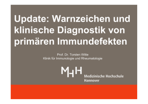 Warnzeichen und klinische Diagnostik von primären