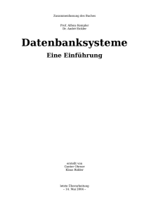 Datenbanksysteme - Homepage von Gunter Ohrner