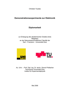 Demonstrationsexperimente zur Elektronik