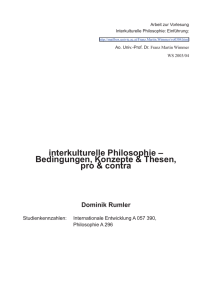 Interkulturelle Philosophie