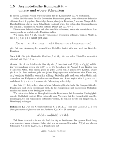 1.5 Asymptotische Komplexität – untere und obere Schranken