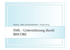 XML - Unterstützung durch IBM DB2