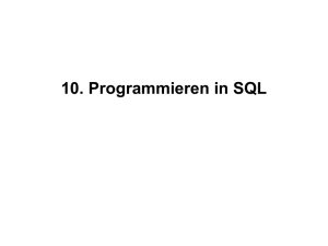 10. Programmieren in SQL