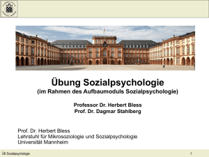 Übung Sozialpsychologie