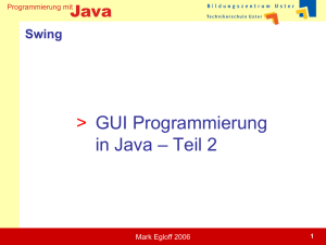 GUI Programmierung in Java – Teil 2