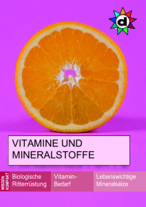 VITAMINE UND MINERALSTOFFE - Die