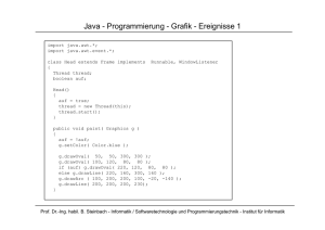 Java - Programmierung - Grafik - Ereignisse 1