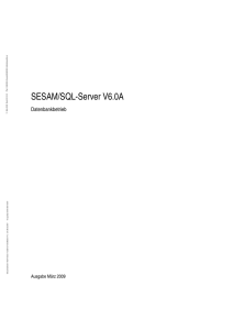 SESAM/SQL-Server V6.0 - Datenbankbetrieb