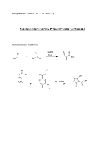 Synthese einer Hydroxy-Pyrrolethylester-Verbindung