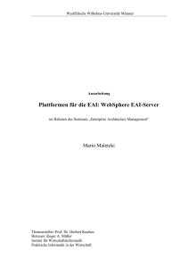 Plattformen für die EAI: WebSphere EAI-Server