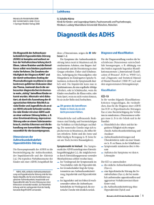 Diagnostik des ADHS