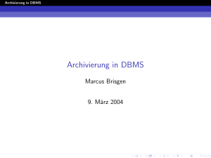 Archivierung in DBMS