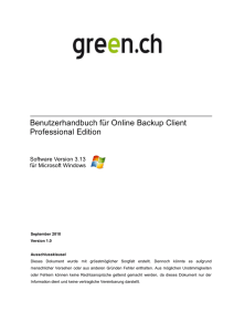 Benutzerhandbuch für Online Backup Client Professional