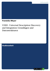UDDI - Universal Description Discovery and Integration: Grundlagen
