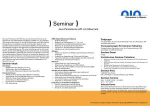 Java Persistence API(JPA) mit Hibernate Schulung/Seminar