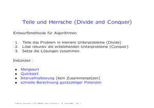 Teile und Herrsche (Divide and Conquer)