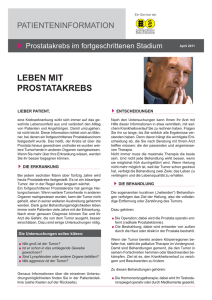 "Prostatakrebs im fortgeschrittenen Stadium".