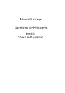 Geschichte der Philosophie Band II: Neuzeit und Gegenwart