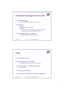 Informationsmanagement mit XML Inhalt