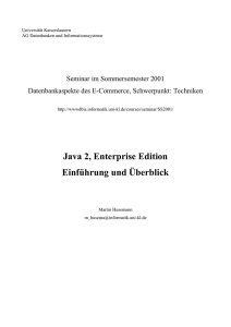 Java 2, Enterprise Edition Einführung und Überblick