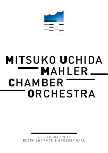Programmheft »Mitsuko Uchida / Mahler Chamber Orchestra