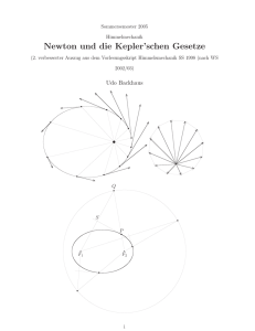 Newton und die Kepler`schen Gesetze