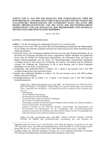 gesetz vom 19. mai 1994 zur regelung der wahlkampagne, über die