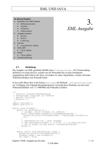 XML Ausgabe - Joller-Voss