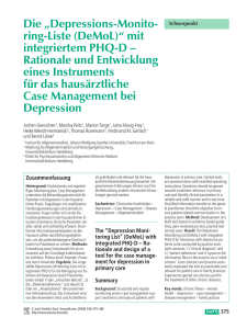 mit integriertem PHQ-D - Institut für Allgemeinmedizin, Frankfurt/Main