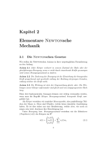 Kapitel 2 Elementare Newtonsche Mechanik
