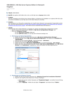 OKB-000232 | MS SQL Server Express Edition im Netzwerk freigeben